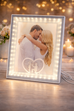 Romantic LED Couple Photo Frame