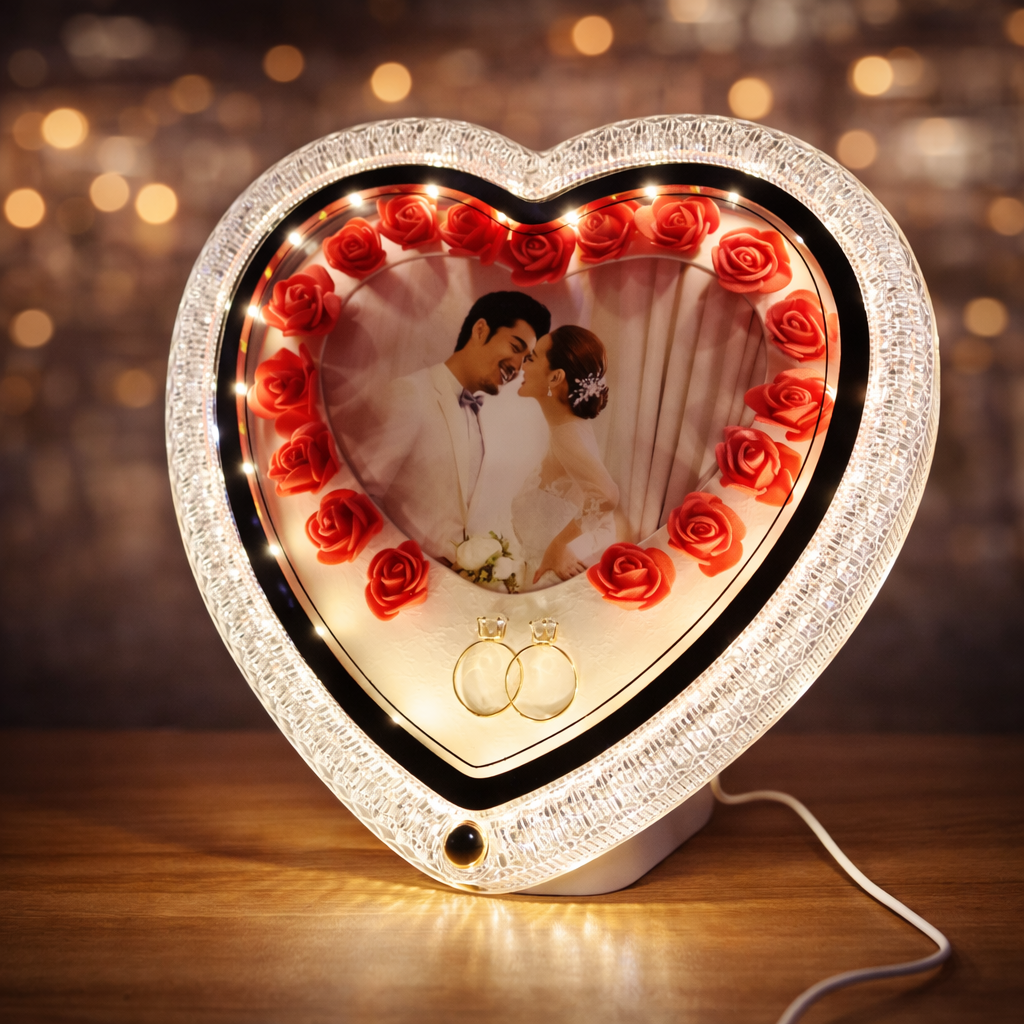 Heart Magic Mirror LED Frame